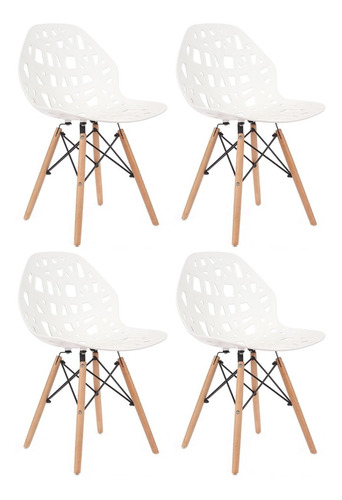 Juego De 4 Sillas De Diseño Eames Akron