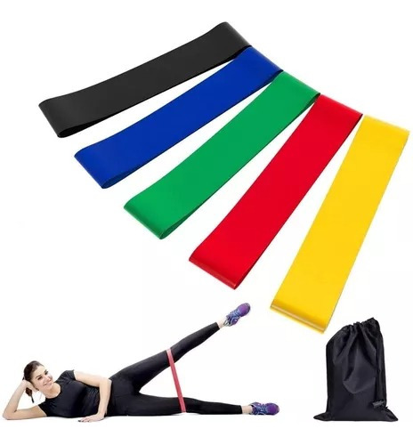 2 Set D 5 Bandas Ligas De Resistencia Piernas Ejercicio Yoga