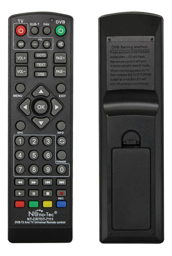 Control Remoto Universal Para Televisor Y Deco Tdt Todo En 1