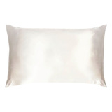 Funda De Almohada De Seda King Color Blanco