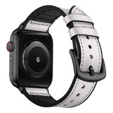 Malla Para Apple Watch 42/44mm Ouheng Blanco Negro