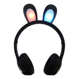 Audífonos Para Niños Bt Con Orejas Luz Recargable Bluetooth