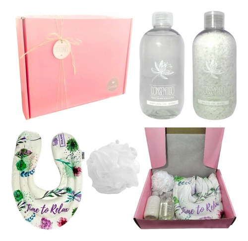 Set Kit Caja Regalo Empresarial Mujer Spa Jazmín Aroma N20