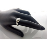 Anillo De Plata Con Zirconia Num. 8