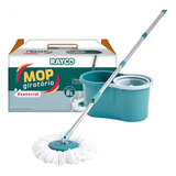 Mop Limpeza Giratório 8l Fit Balde Plástico 1 Refil 360°