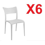 Silla De Plastico X6 Apilable Diseño Verona Baires4 