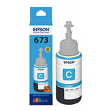 Tinta Epson Original T673 Cyan L800 L805 L810 L850 1800 