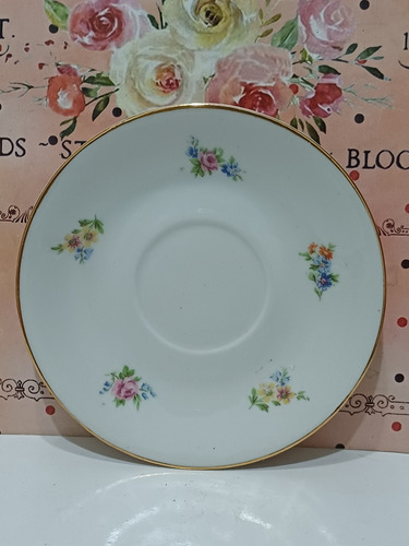 Plato De Café De Porcelana Francesa L&g Limoges