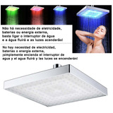 Moderno Led Cor Mudando Agua Brilho Cuadrado Chuveiro