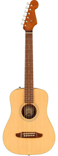 Fender Redondo - Mini Guitarra Acústica, Natural, Diapasó. Color Natural Orientación De La Mano Diestro