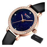 Relojes Elegantes De Cuero De Lujo Curren Diamond