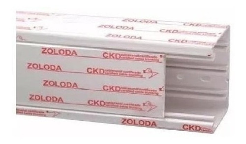 Cablecanal Plastico 100 X 50mm Blanco Tira X2 Metros Zoloda