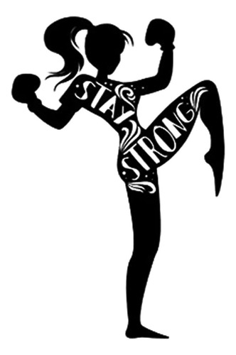 Vinilo Decorativo Deporte Chica Artes Marciales Staystrong