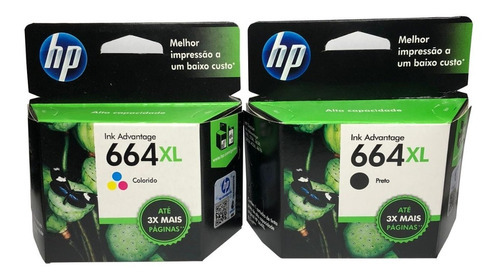 Cartucho De Tinta Hp 664xl Color Negro/tricolor 2 Unidades