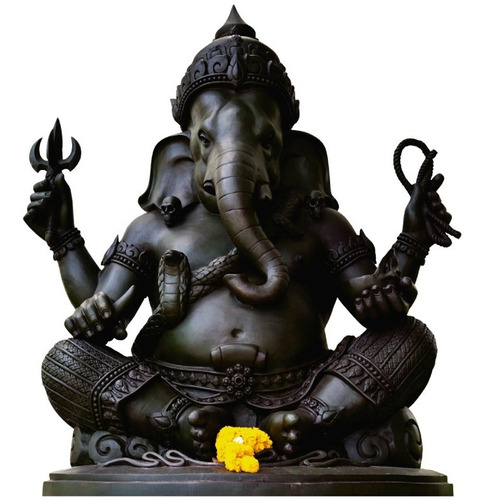 Decoracion Pared Vinil Escultura Oriental Ganesha 60x55