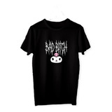 Remera De Algodón Kuromi Bad Bitch - Sanrio Harajuku Kawaii