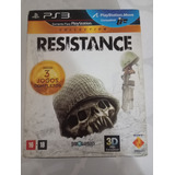 Box Resistance Com 3 Jogos Originais Do Ps3 