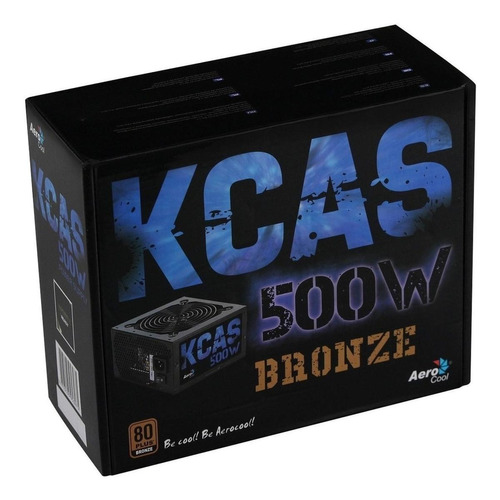 Fonte De Alimentação Pc Aerocool  Kcas 500w 80 Plus Black