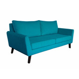 Sofa Sillon 3 Cuerpos Escandinavo Vintage En Pana Antimancha