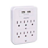 Surge Protector, Cargador De Pared Powrui Usb Con 2 Puertos 