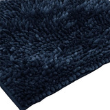 Tapete Banheiro Bolinha 70 X 50 Habitat Super Soft Cor Azul-marinho