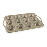 Molde 12 Panquecitos Con Asas Acero Nordicware