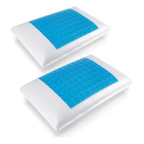 Combo: 2 Almohada Gel Refrescante Memoria 55 Cm Energy Plus