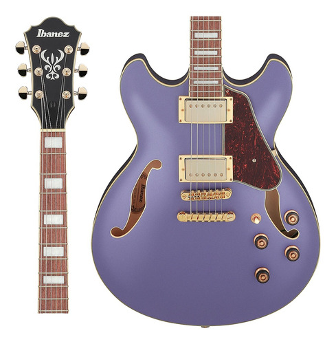 Guitarra Ibanez Semi Hollow As73g Metallic Purple Flat