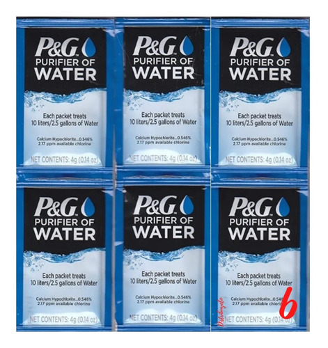 P Y G Purificador Agua Paga4lleva6 Paquetes Polvo P&g
