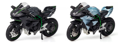 Kawasaki Ninjah2r Miniatura De Metal Autos Luces Y Sonido