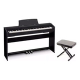 Kit Piano Digital Casio Px770 Preto 88 Teclas + Banco C/nf 