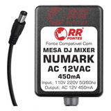 Fonte Ac 12v Para Mesa Som Dj Mixer Numark M101 E M101-usb