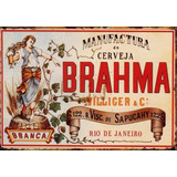 Carteles Cerveza En Chapa Retro-vintage Brahma Quilmes 20x30