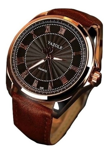 Reloj Para Hombre Elegante Acero Vidrio  Fondo Negro 