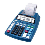 Calculadora De Impresion Pantalla Lcd De 12 Digitos Azul Pro