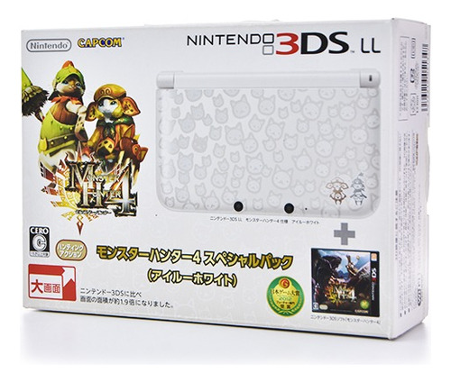 Consola Monster Hunter 4 Airou En Caja Nintendo 3ds Detalle 