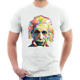 Camiseta Sublimada Albert Einstein, Suave, Cómoda, Unisex