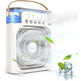 Ventilador Portátil De Escritorio De 3 Velocidades, Mini Aire Acondicionado, Color Blanco