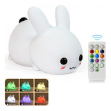 Lámpara Infantil Silicone Touch Rabbit Night Light