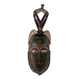 Máscara Africana De Madeira Étnica Guro - Costa Do Marfim 