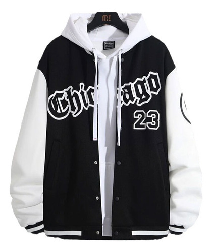 Chaqueta Casual Holgada De Jersey De Béisbol Para Hombre