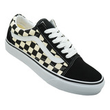 Tenis Vans Old Skool Vn0a38g1p0s Primary Check Blk/white