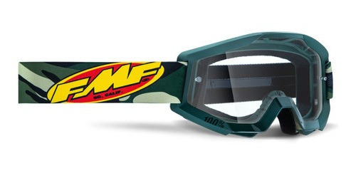 Goggles Para Motociclista Powercore Assault Camo Clear Lens
