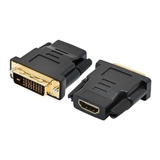 Conector Adaptador Dvi X Hdmi Fêmea 24+1 Banhado