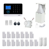 Kit Panel Alarma Wifi Sirena Panico Casa Negocio 17 Sensores