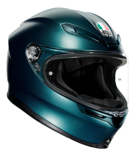 Casco Agv K-6 Petrolio Mate Con Plk