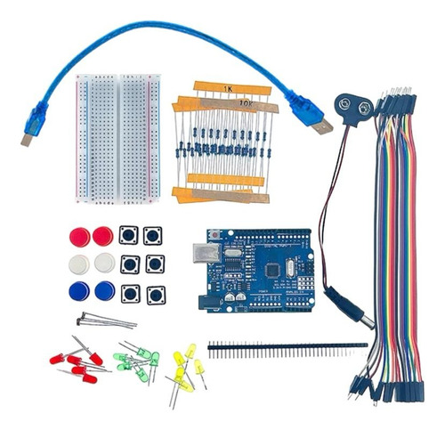 Kit Iniciante De Componentes Eletronicos Com Arduino Uno