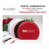 Porta Cubrebocas Round Rojo Kn95 3ply Tu Logo Personalizado