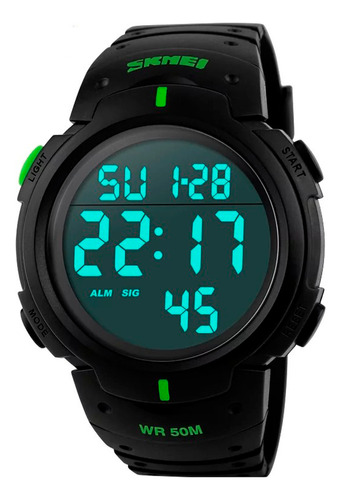Relógio Masculino Skmei 1068 Esportivo Digital Shock Verde