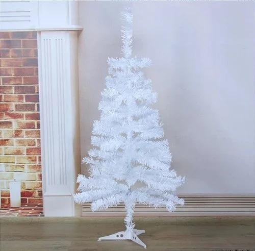 Árvore Pinheiro De Natal 90cm Pequena Branco